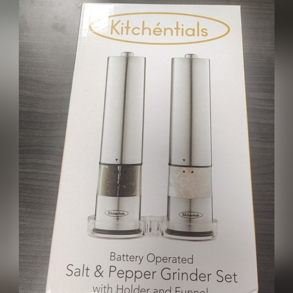 gravity electric salt and pepper grinder set - Picture 2 of 4
